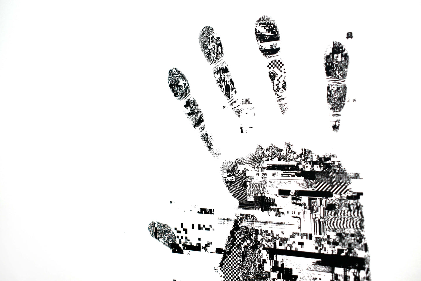 Glitch Hand - Signed A3 Print