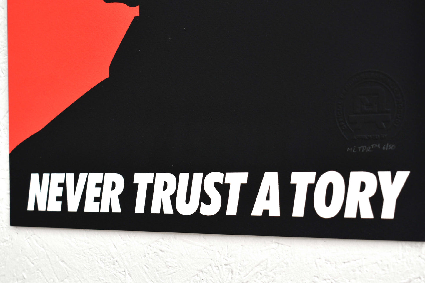 Never Trust a Tory - Screenprint