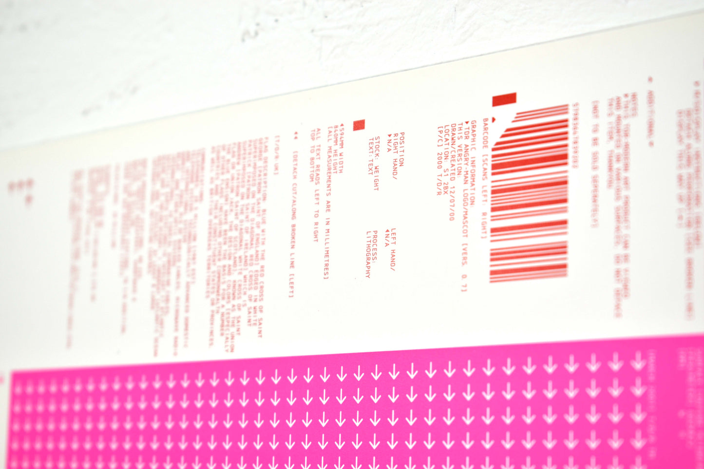Angryman™ V.07’ Spot UV Litho Print - Pink