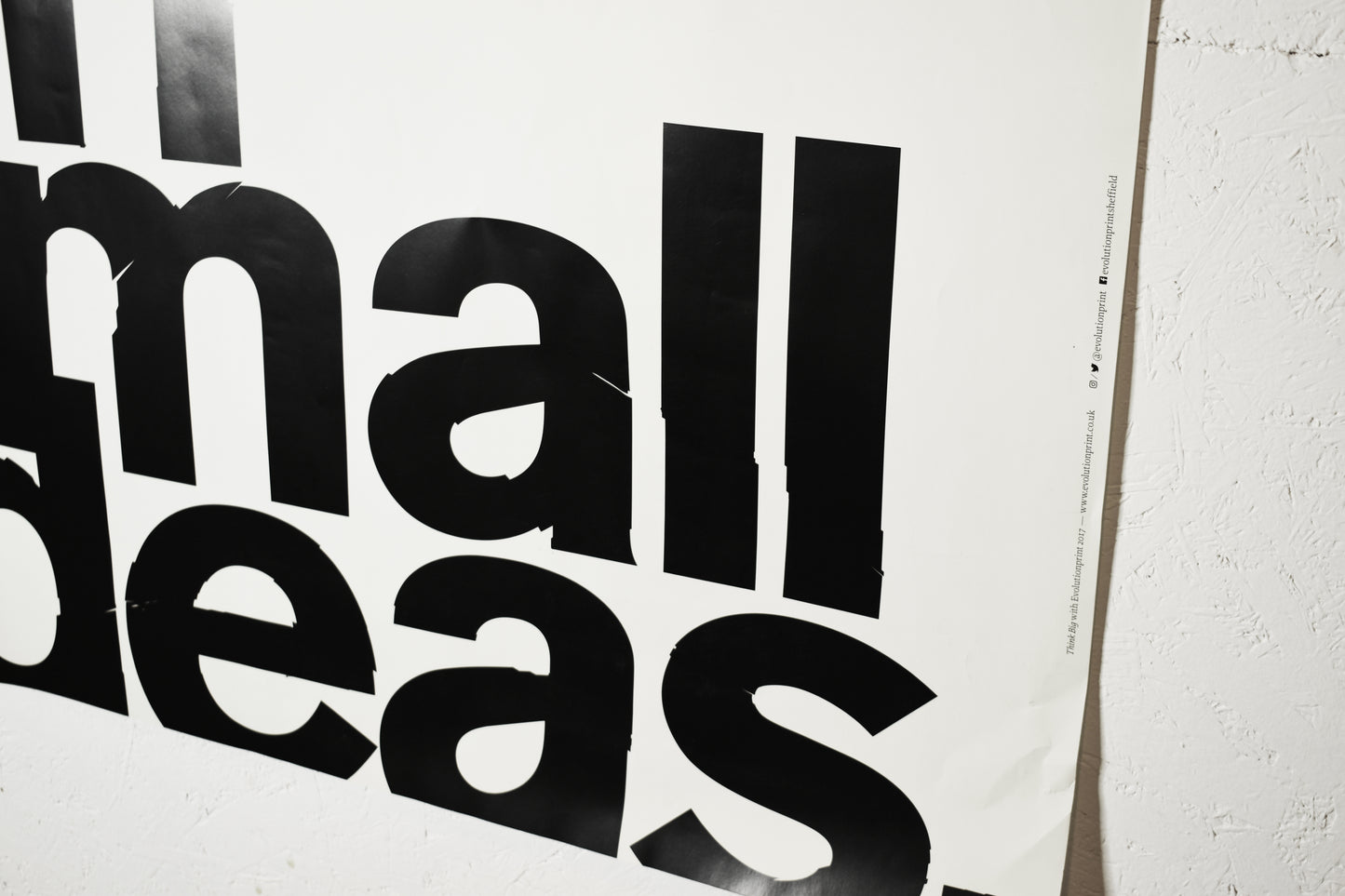 Don’t Waste Paper On Small Ideas / Evolutionprint Promo Print