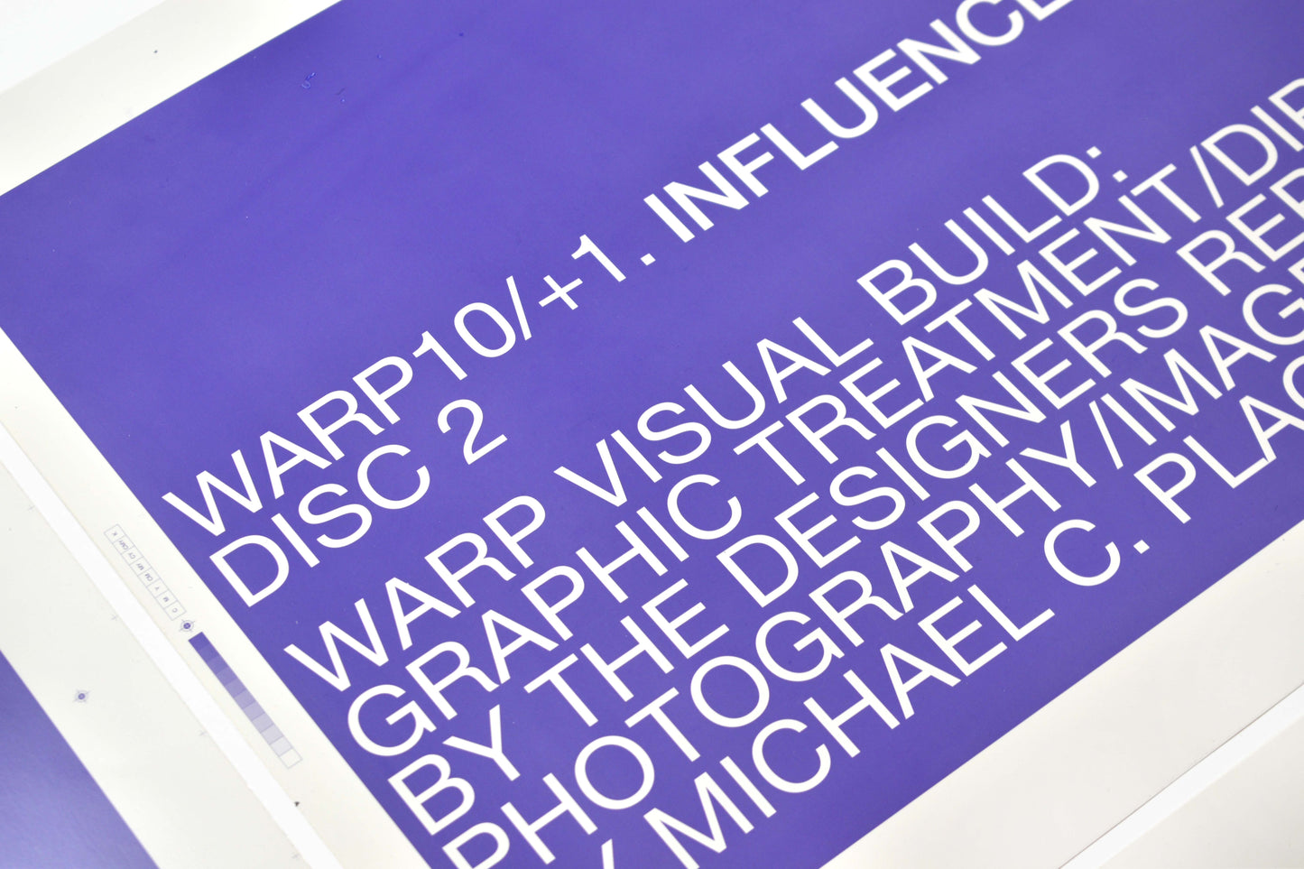 Warp10+3 Classics 89-92 Disc 1, Warp 10+1 Influences Disc 2-4 - Set of 4 Printers Proofs
