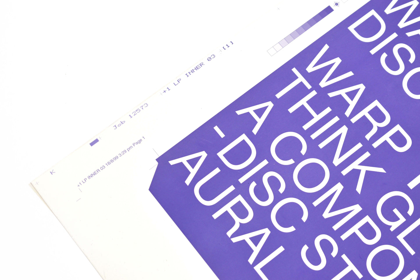 Warp10+3 Classics 89-92 Disc 1, Warp 10+1 Influences Disc 2-4 - Set of 4 Printers Proofs