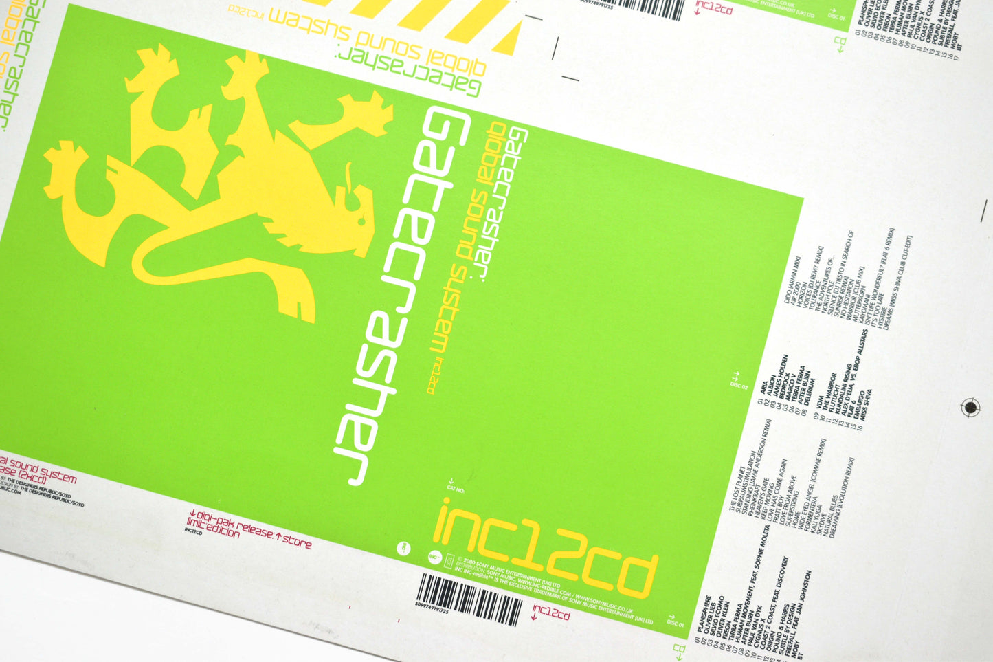 Gatecrasher - Global Sound System CD Outer Box Slip Case - Printers Proof