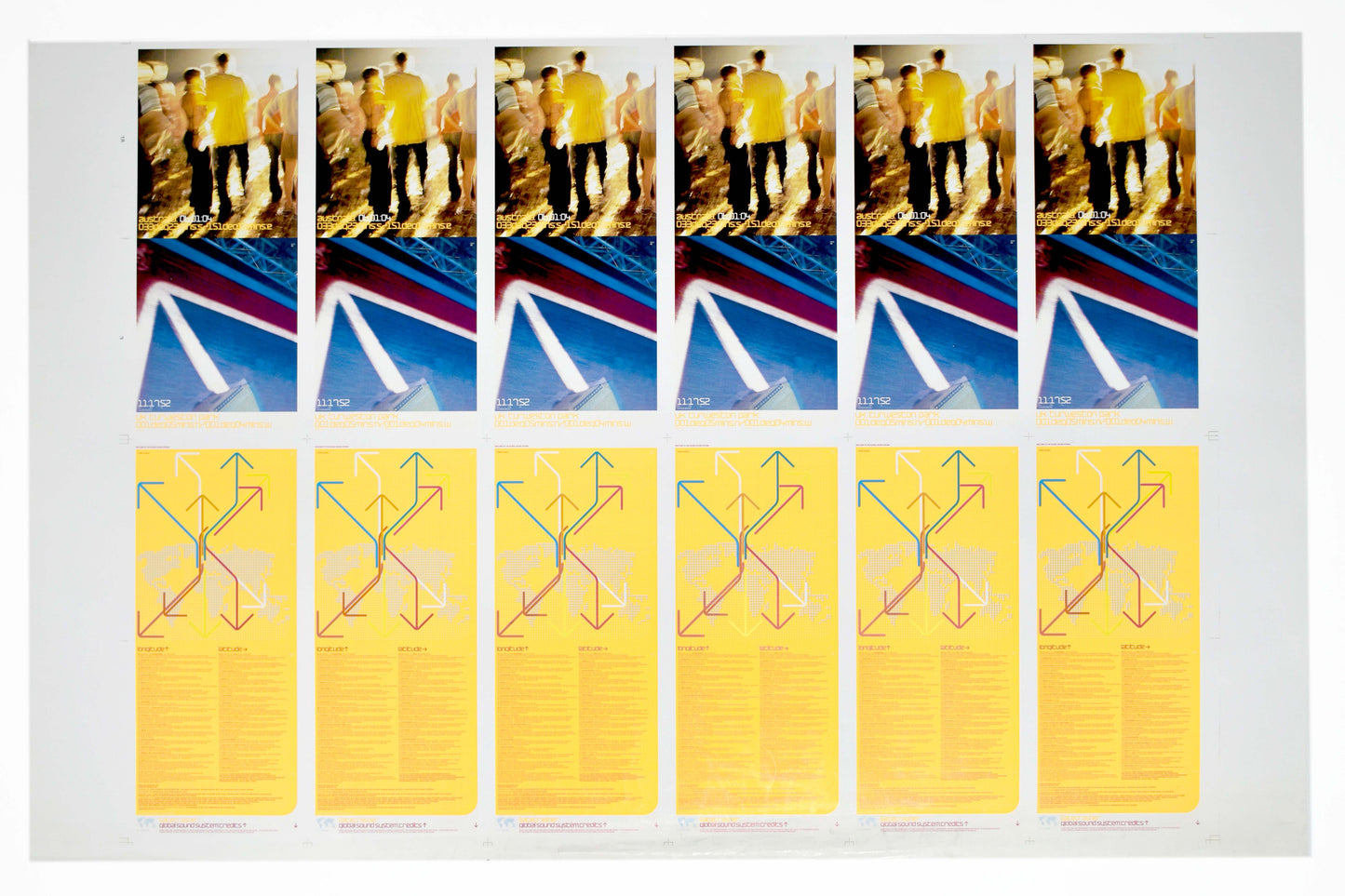 Gatecrasher - Global Sound System CD Booklet Inner Pages Double Sided - Printers Proof