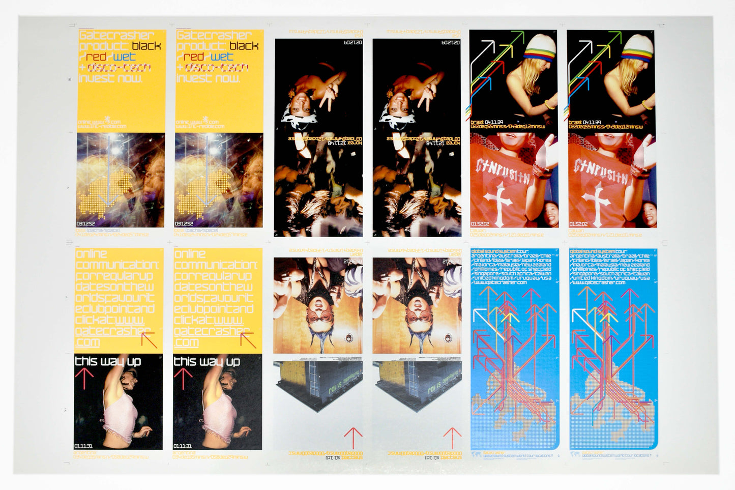 Gatecrasher - Global Sound System CD Booklet Inner Pages Double Sided - Printers Proof