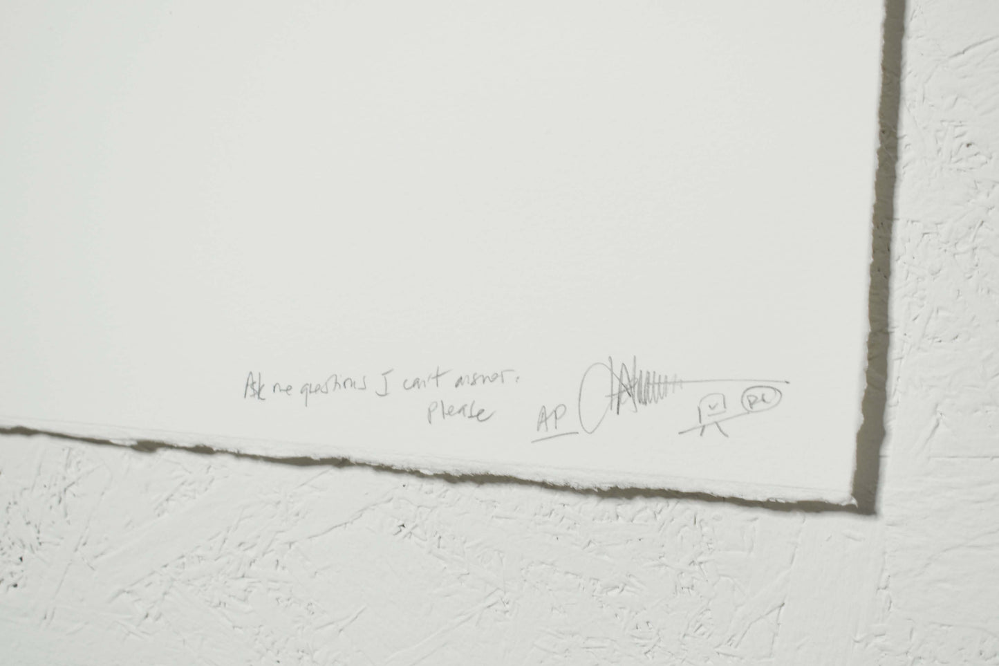 Ask me questions I can't answer. Please. - The Twelve Signs of Life & Death