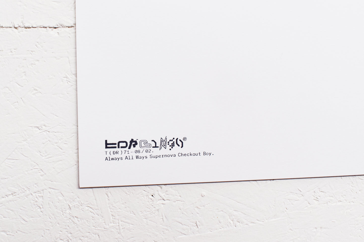 TDRBingo®  - T(DR)71 - Always All Ways Supernova Checkout Boy