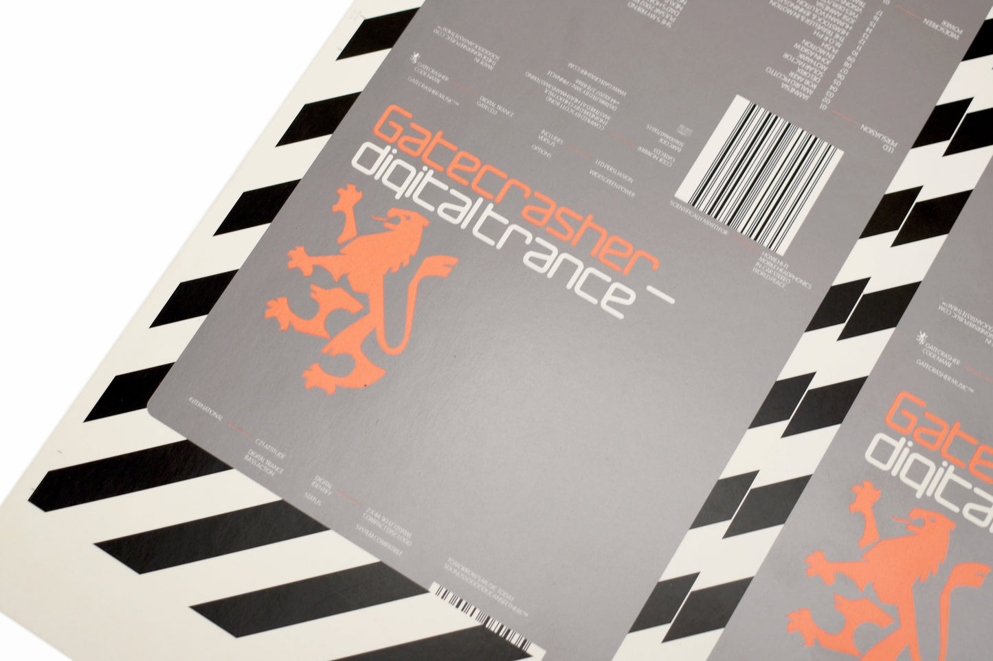 Gatecrasher - Digital Trance CD Outer Slip Case - Folded Printers Proof