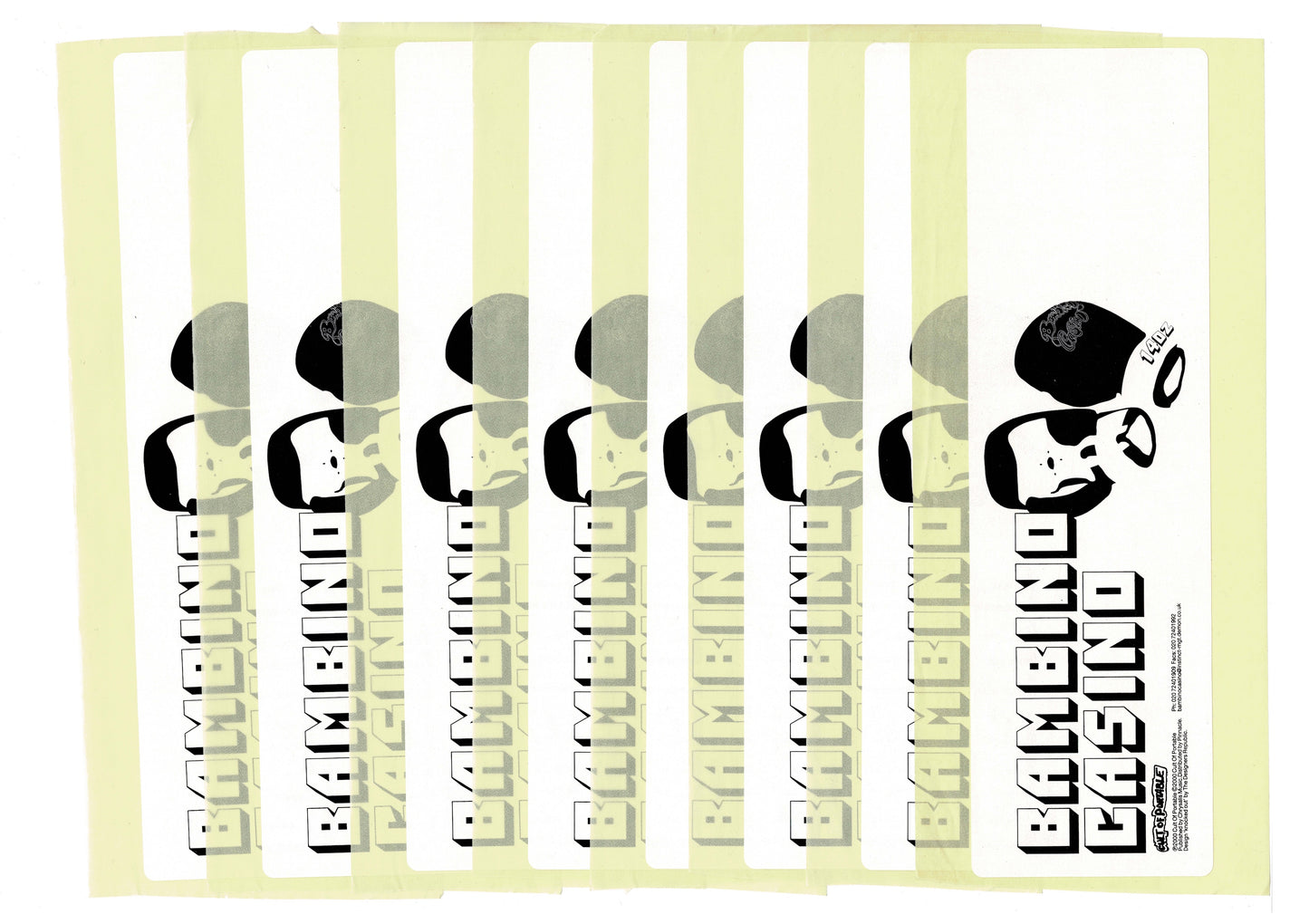 By TDR™ - Bambino Casino - Set of 8 Stickers
