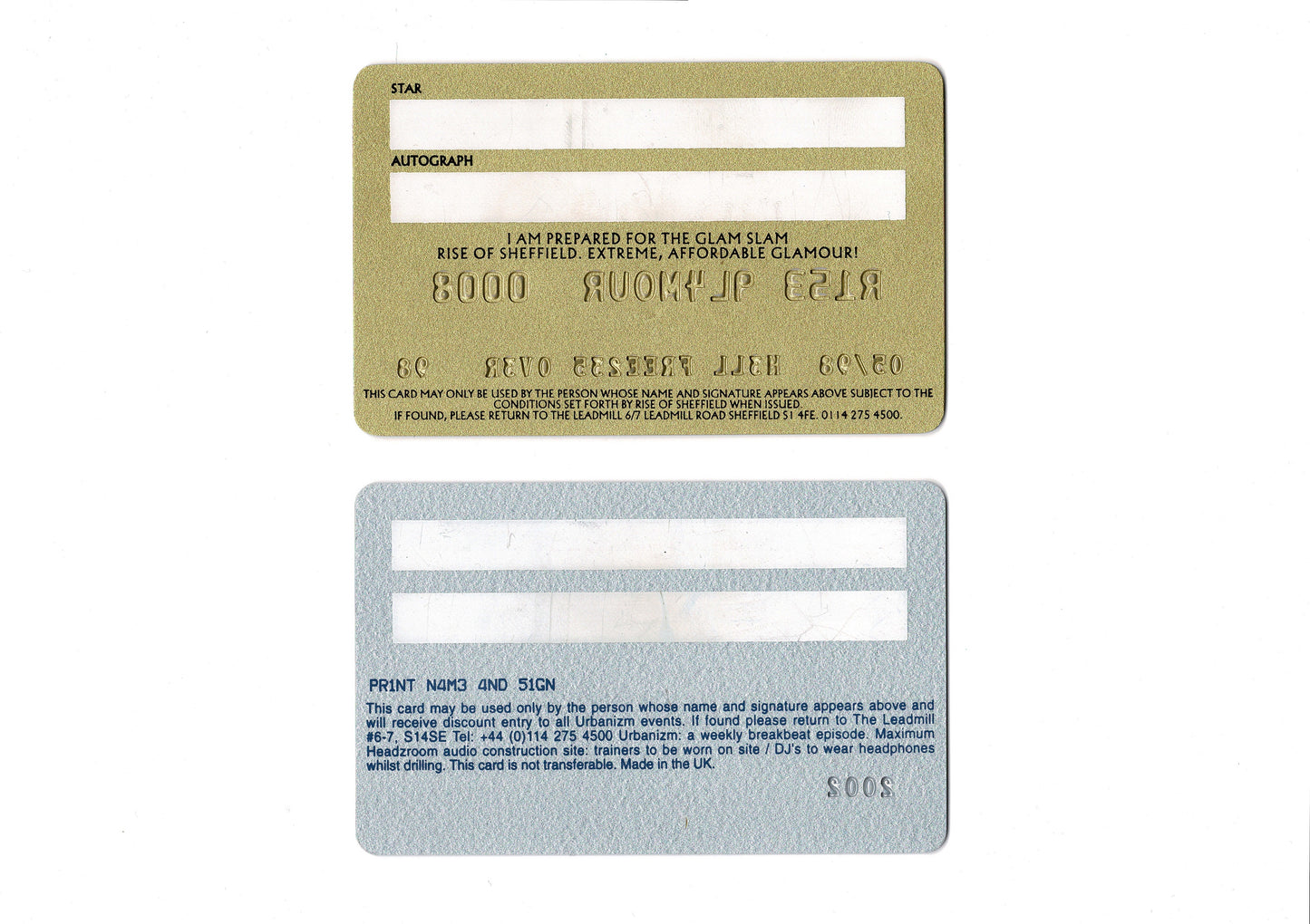 Rise / Urbanizm - Membership Cards