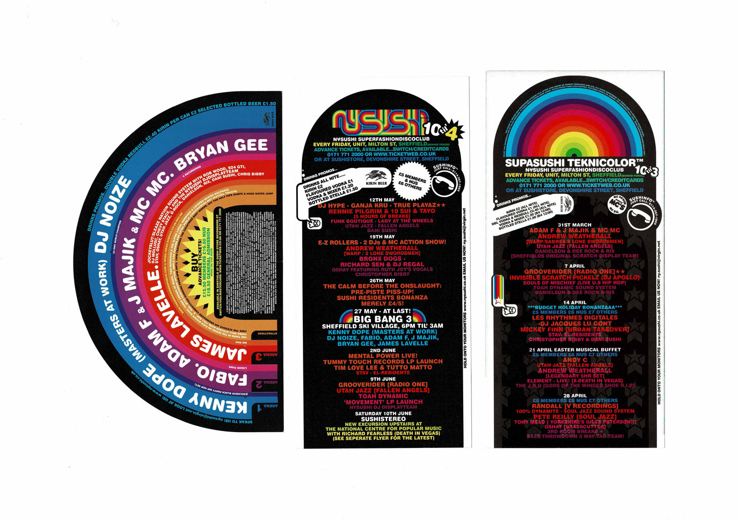 NY Sushi - Rainbow! - Set of 3 Flyers