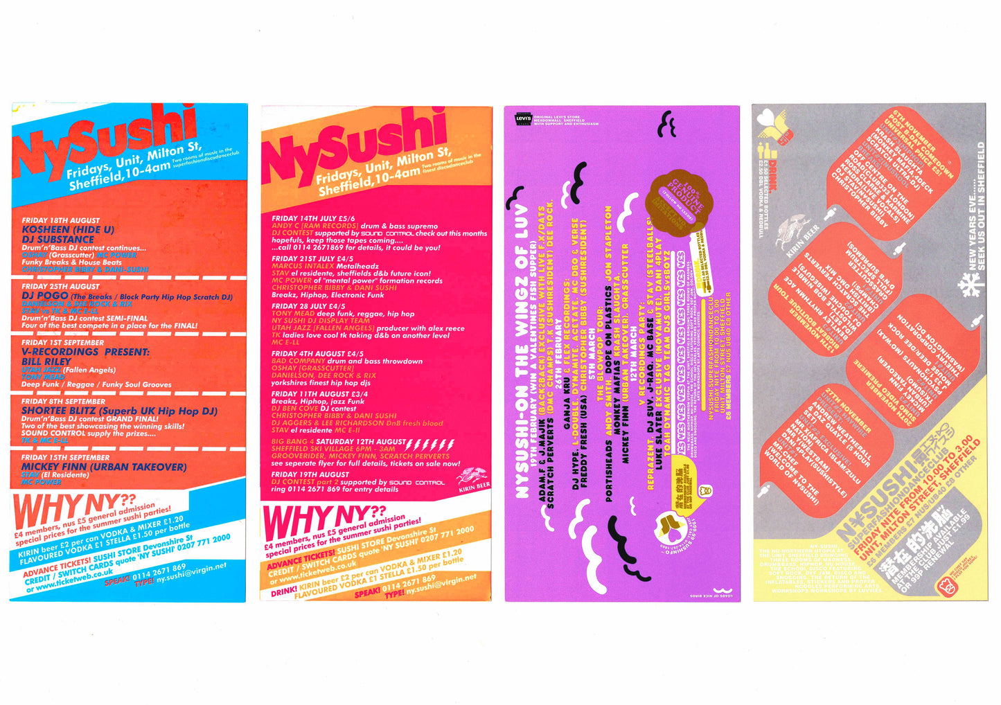 NY Sushi - Multi Two - Set of 4 Flyers