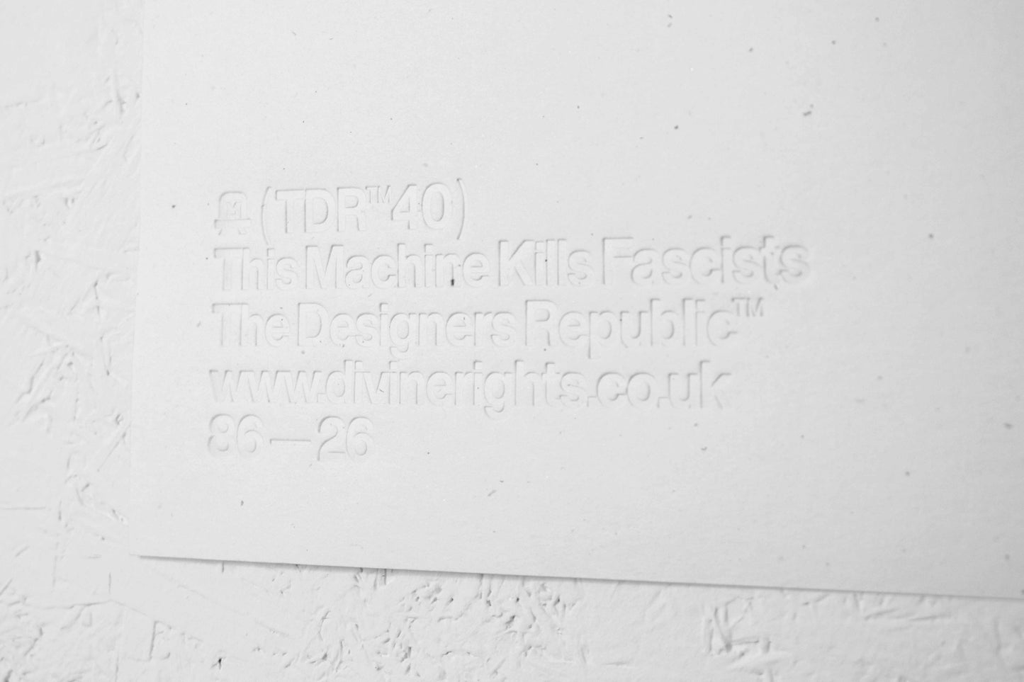 TDR™40 - This Machine Kills Fascists - Screenprint