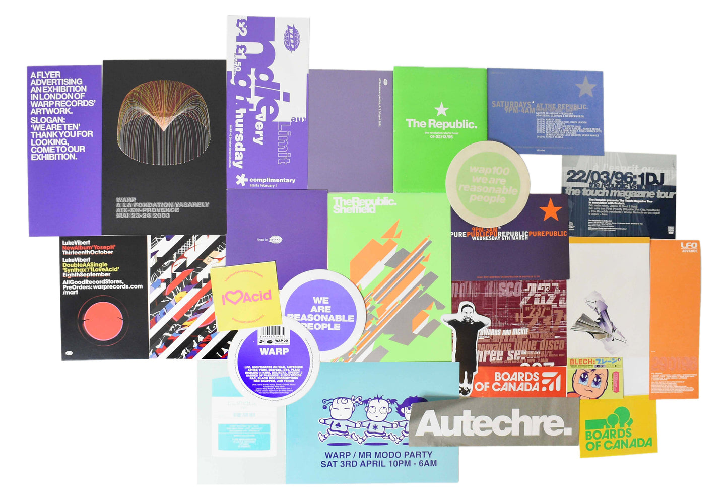 Warp / The Republic Flyers - Jamboree Bag - Mixed Set of 5 Flyers