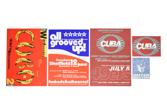Old Skool - Club Cuba, All Grooved Up Flyers, Outer Rhythm Sticker