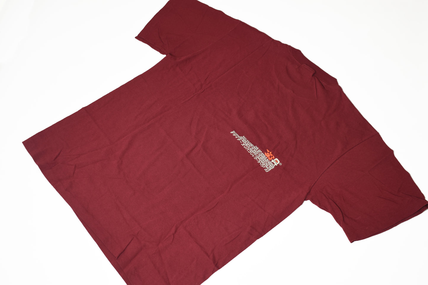 Shop 33" Logo Orange on Burgundy- T-Shirt