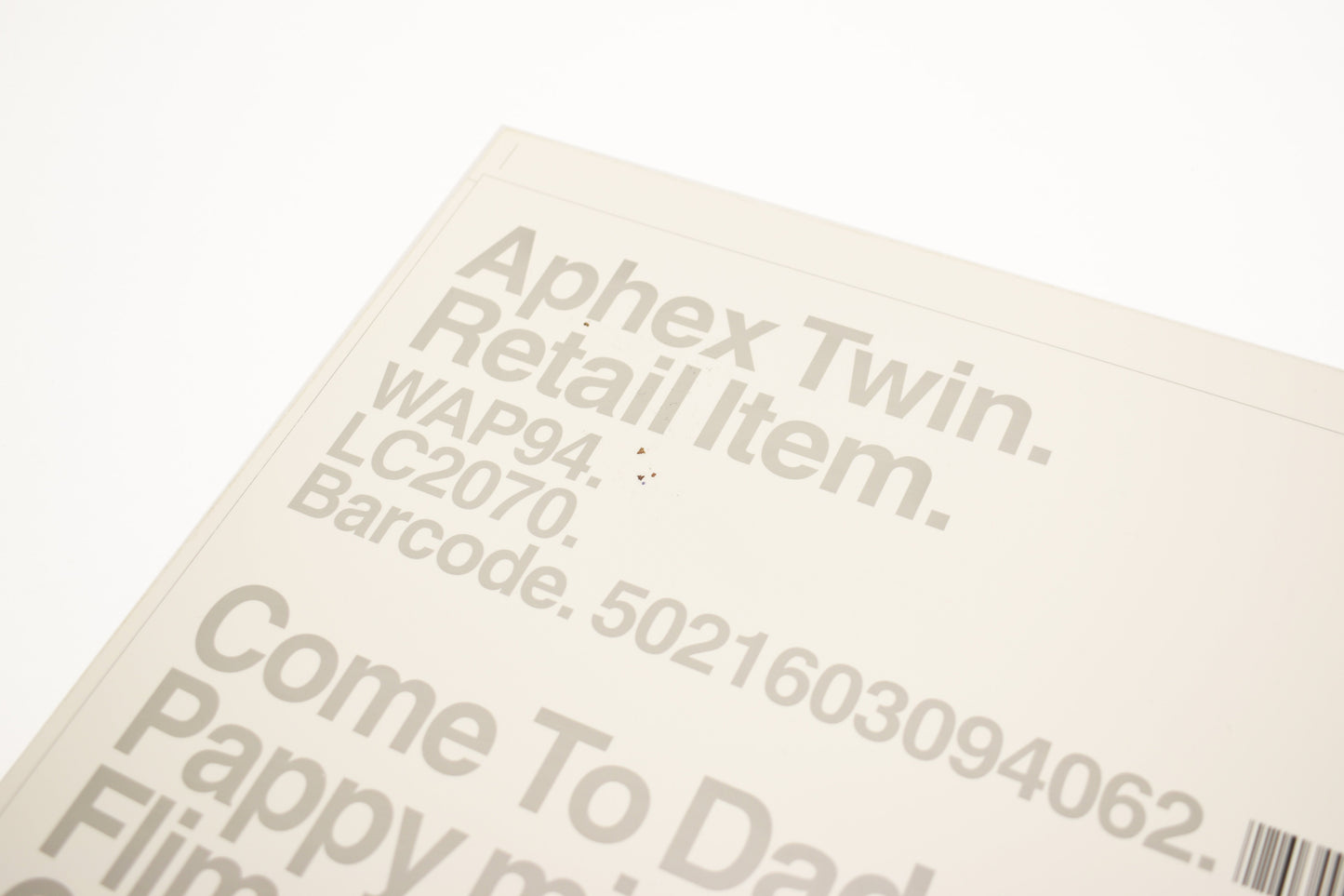 Aphex Twin - Come to Daddy 12" - Printers Proof / Chromalin