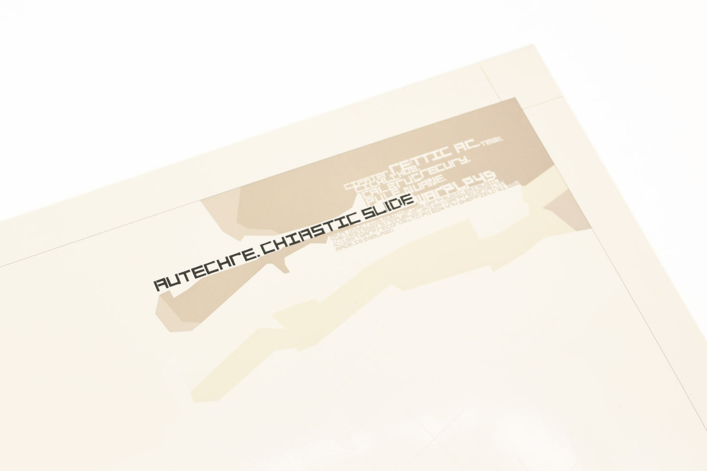 Autechre - Chiastic Slide - LP Cover - Printers Proof / Chromalin