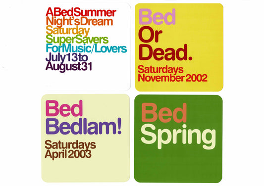 Bed - Bed Summer Nights Dream, Or Dead, Bedlam!, Spring - Flyers