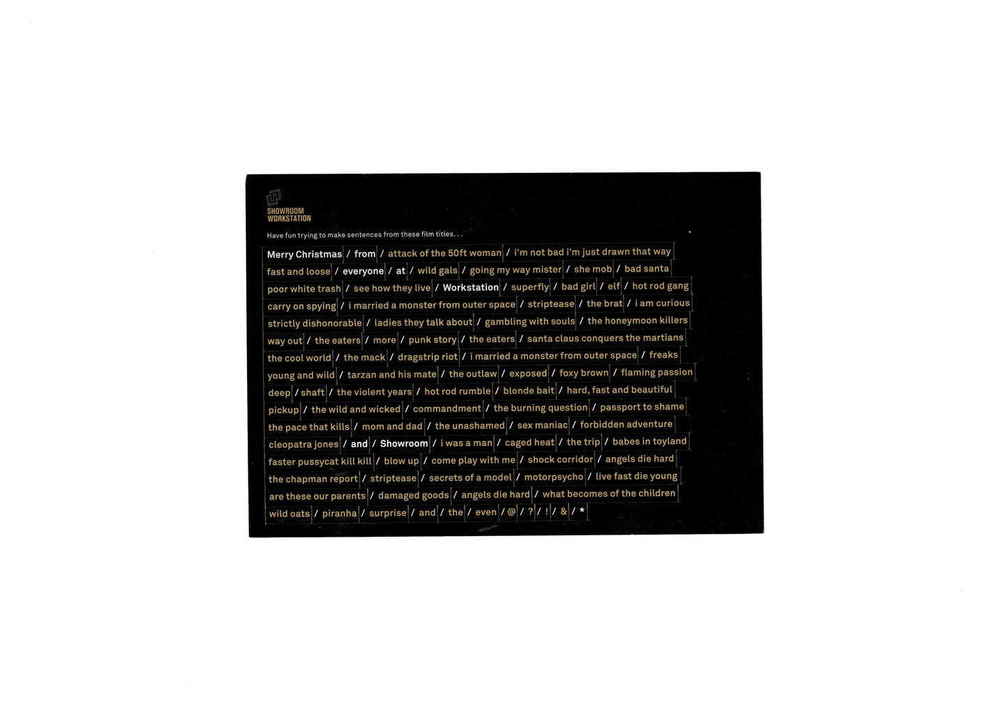 By TDR™ - Showroom Workstation - Sticker Sheet / Flyer