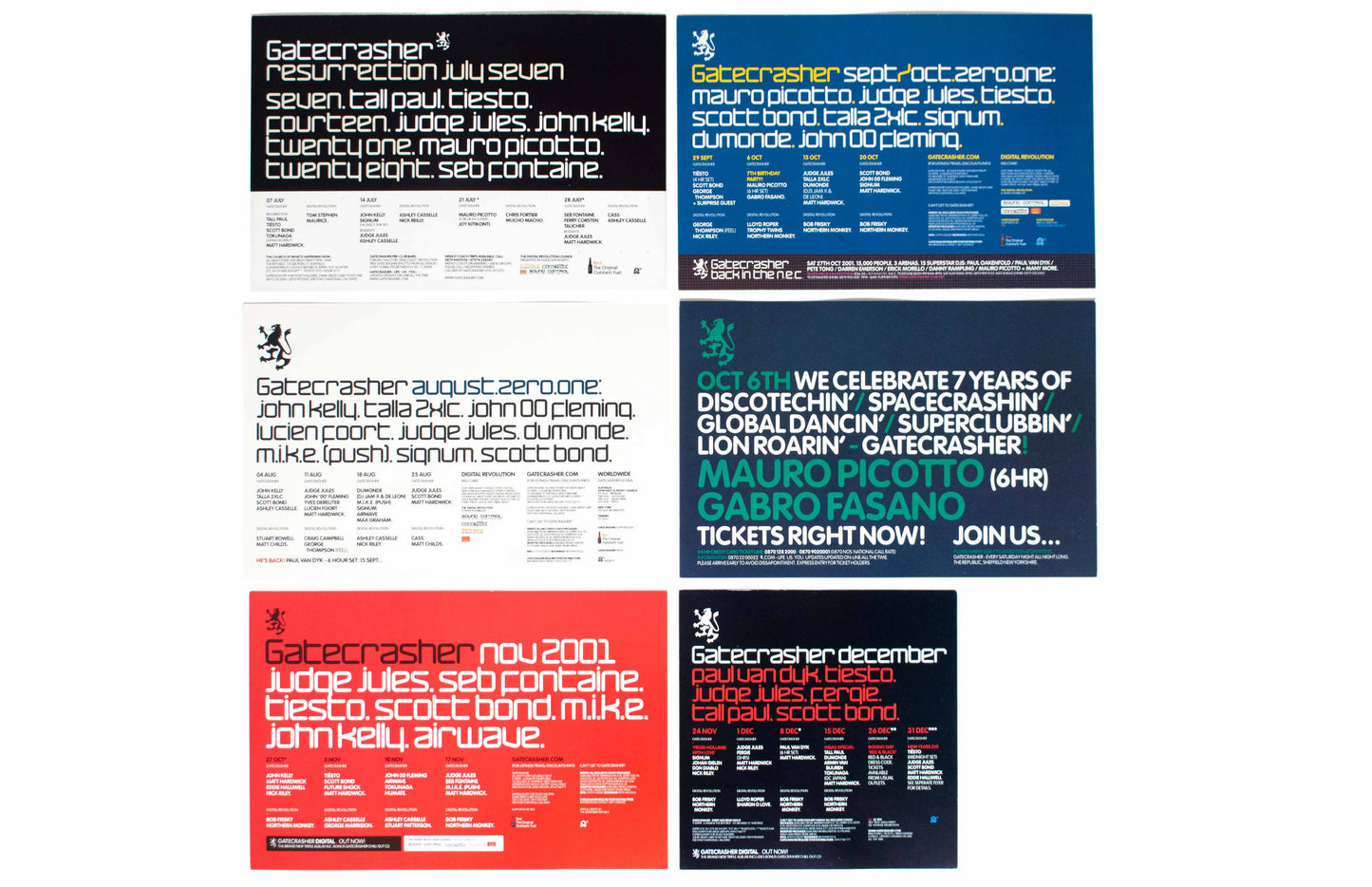 Gatecrasher - we're back, future, for-ward, we are seven, power, for-ever - Flyers