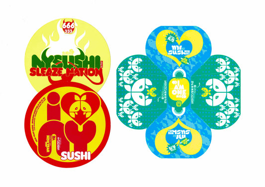 NY Sushi - Sleaze Nation, New Year, "I am One" - Set of 3 Flyers