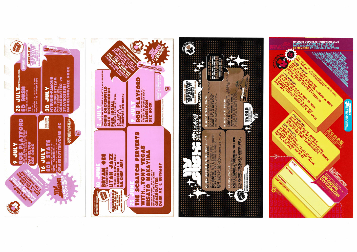 NY Sushi - Multi One - Set of 4 Flyers