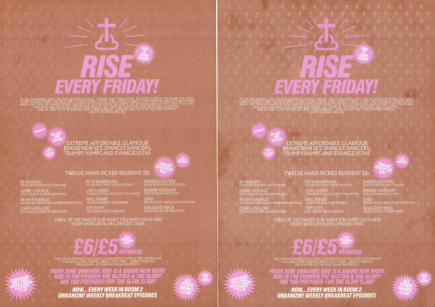 Rise - Prepare for the Glam Slam! - Flyers