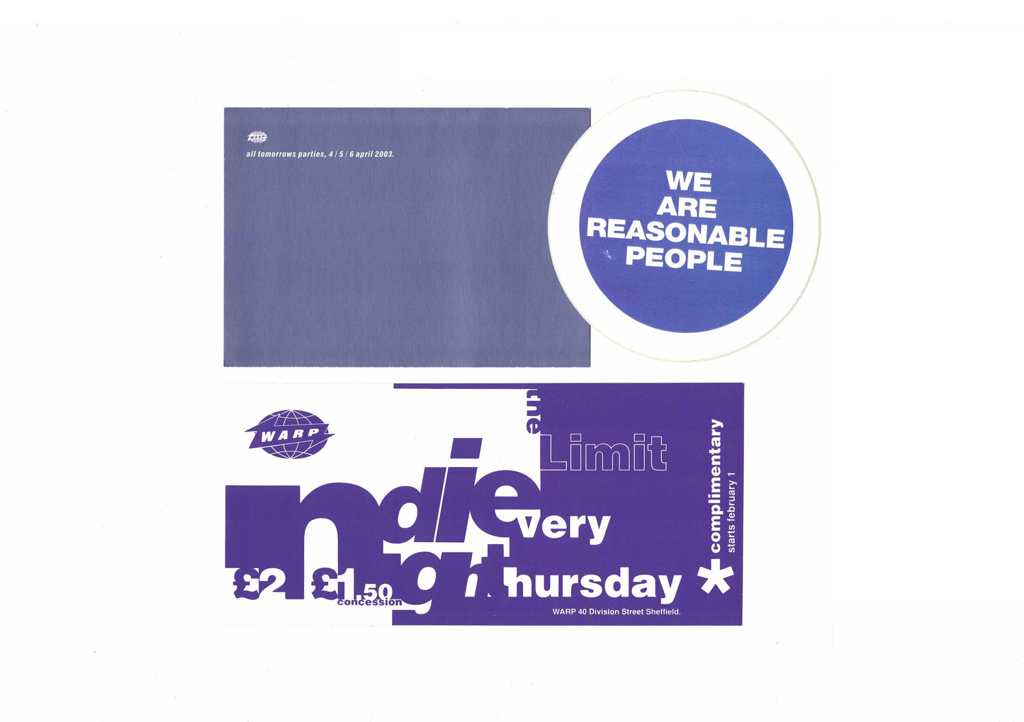 Warp - Purple - Set of Flyers and Sticker