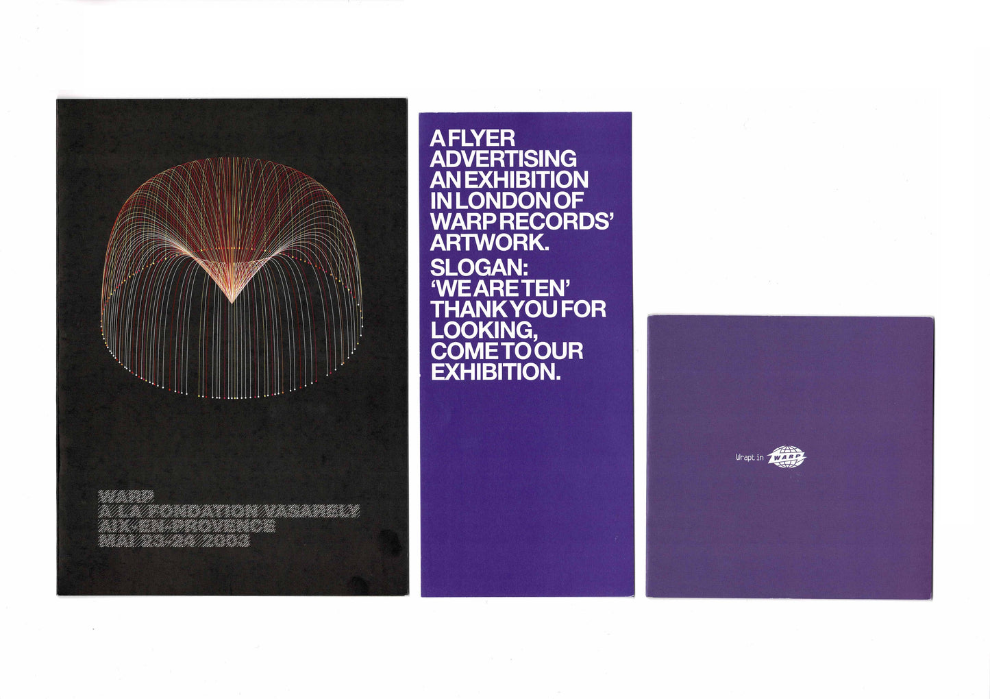 Warp - Exhibition, Wrapt - Set of 3 Flyers