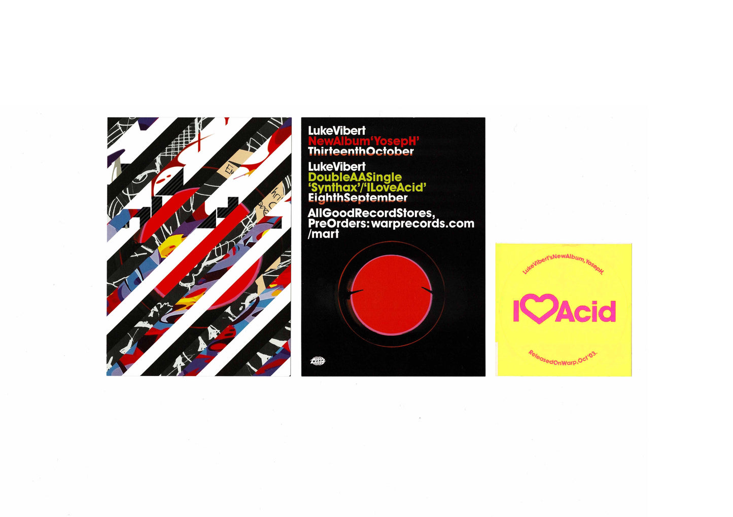 Warp - Luke Vibert - Set of Flyers and Sticker