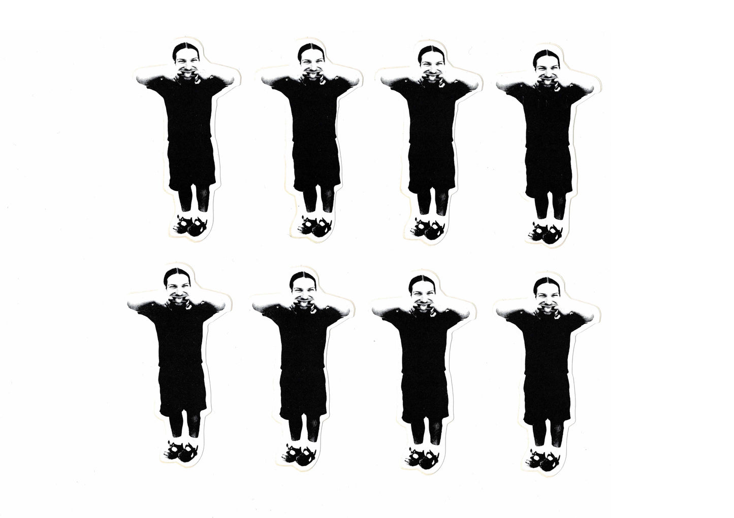 Warp - Aphex Twin, Come to Daddy - Set of 8 Stickers